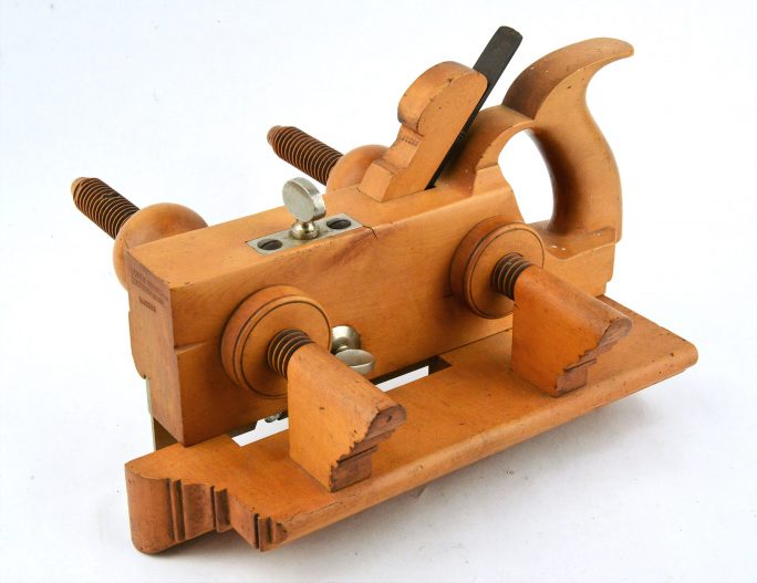 Boxwood Plow Plane w/ Nickel Trim G.W. Denison & Co Vintage Vials