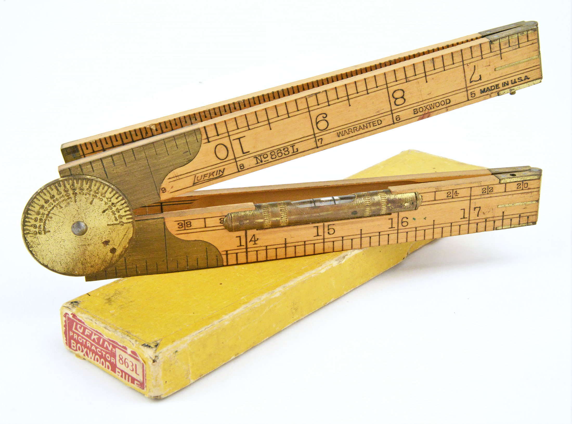 MINT Lufkin #863L Boxwood Rule & Level in Original Box – Vintage Vials