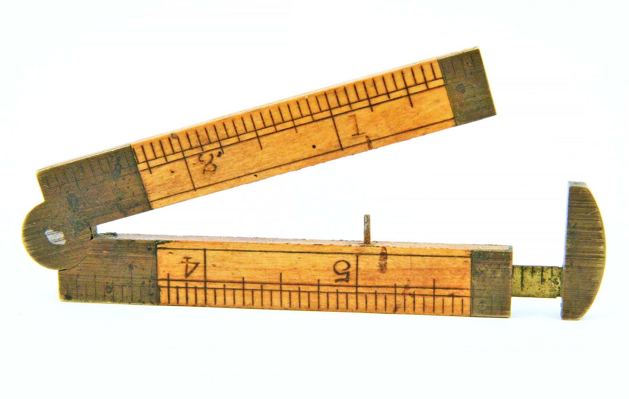 MINT! 6″ H. Chapin 70 Caliper Rule Vintage Vials