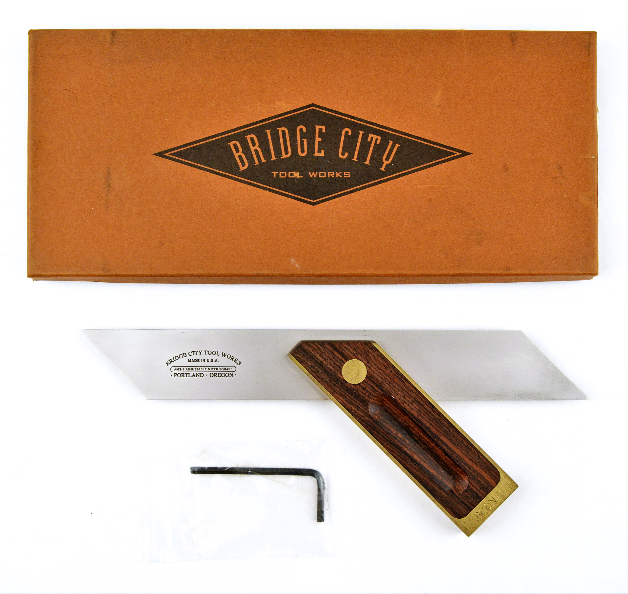 Bridge City Tool Works AMS7 Adj Miter Square in Original Box Vintage