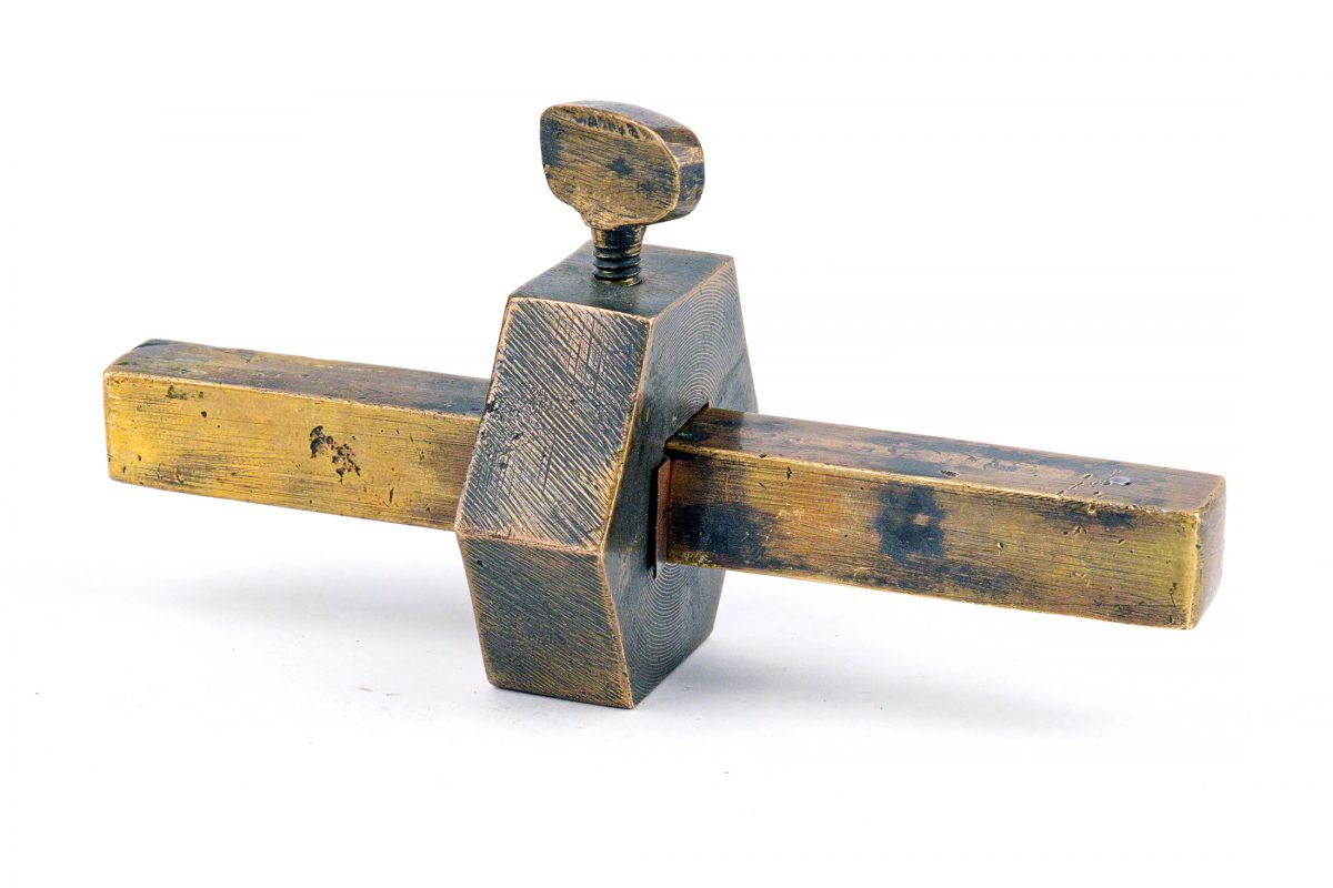 Unique Solid Brass Marking Gauge Vintage Vials